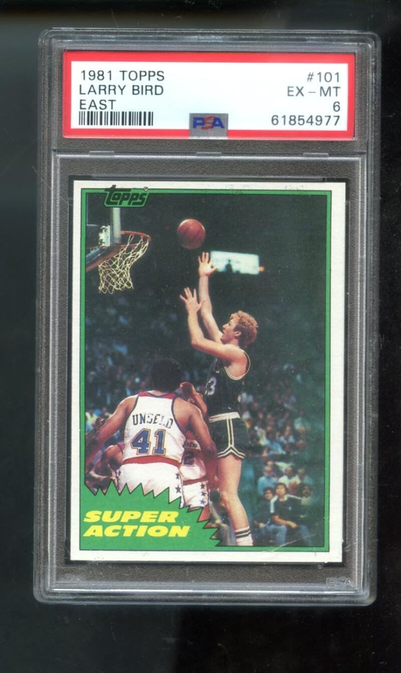 1981 Topps #101 Larry Bird PSA 6 Graded Card 1981-82 East Super Action Basketball NBA Boston Celtics