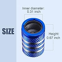 Vista 3 de Cubierta de tapón de válvula para neumático Paquete de 5 tapas de aire de metal, forro de plástico, resiste la corrosión, contra fugas, para auto