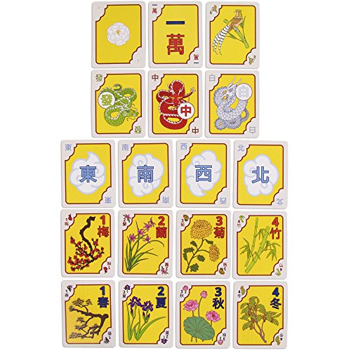 Chinese & American/Western Mahjong Card Game Set | Chinese Tile Game in Playing Card Form | Includes 1 Chinese & 1 American Deck