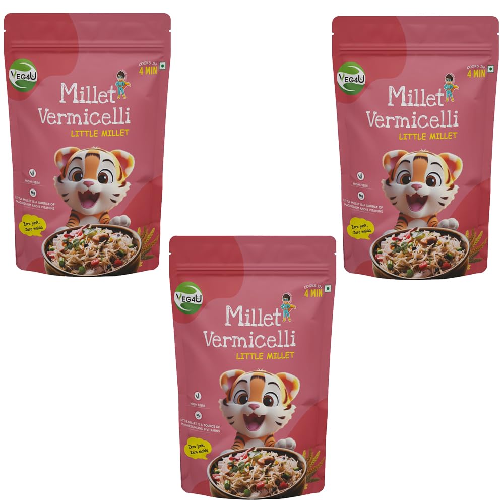 See full amazon price history chart for Veg4U Little Millet Vermicelli Semiya — Gut Friendly | Healthy Vermicelli with No Maida | Yummy Taste & Nutrient Rich | Perfect for Wholsome Meals - (140gm Each - Pack of 3) Veg4U Little Millet Vermicelli Semiya — Gut Friendly | Healthy Vermicelli with No Maida | Yummy Taste & Nutrient Rich | Perfect for Wholsome Meals - (140gm Each - Pack of 3) (B0CWXVVWQ7) Amazon Price History, Amazon Price Tracker