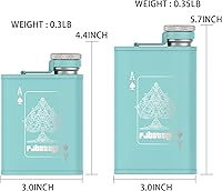 Vista 3 de Frasco de boca ancha de acero inoxidable de 6 onzas, con aislamiento sin BPA a prueba de fugas para licor para hombres y mujeres, fácil de llenar