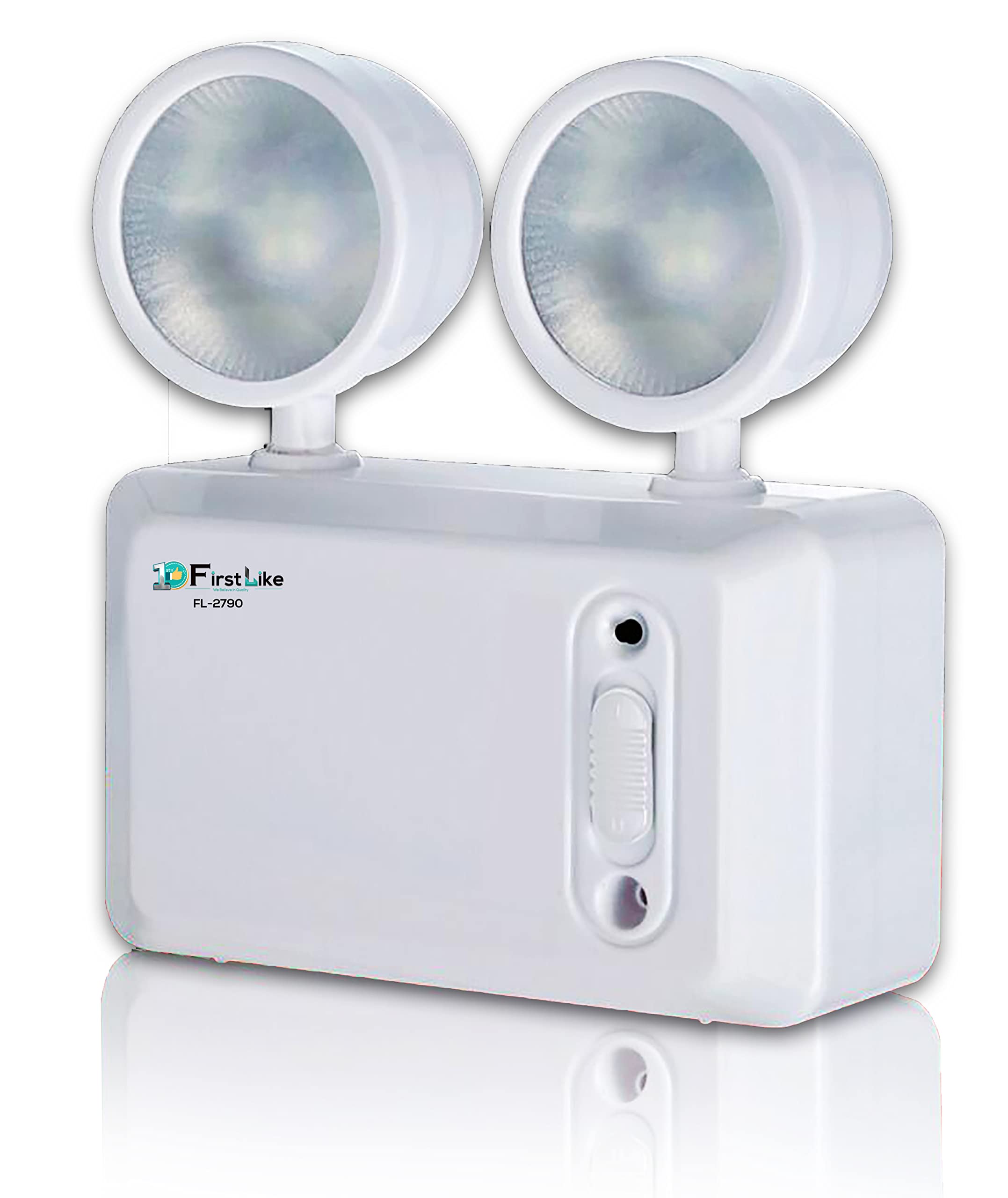 FIRSTLIKE Portable Led Adjustable Dual Heads with 1200mAh Lithium Battery & 500 Lumens 15 hrs Emergency Light (Medium)