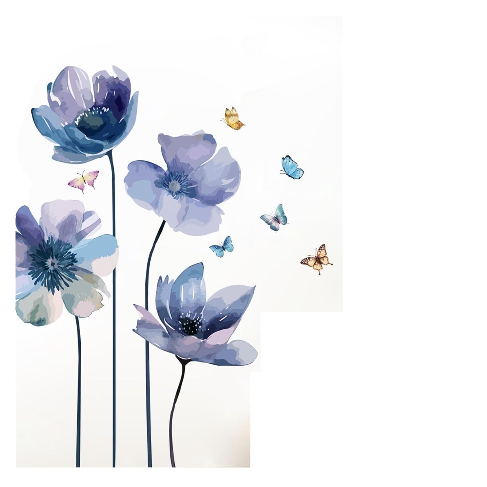 Wall Stickers Floral Wall Decor Sticker for Bedroom Warm and Cozy Background Self-Adhesive Decals