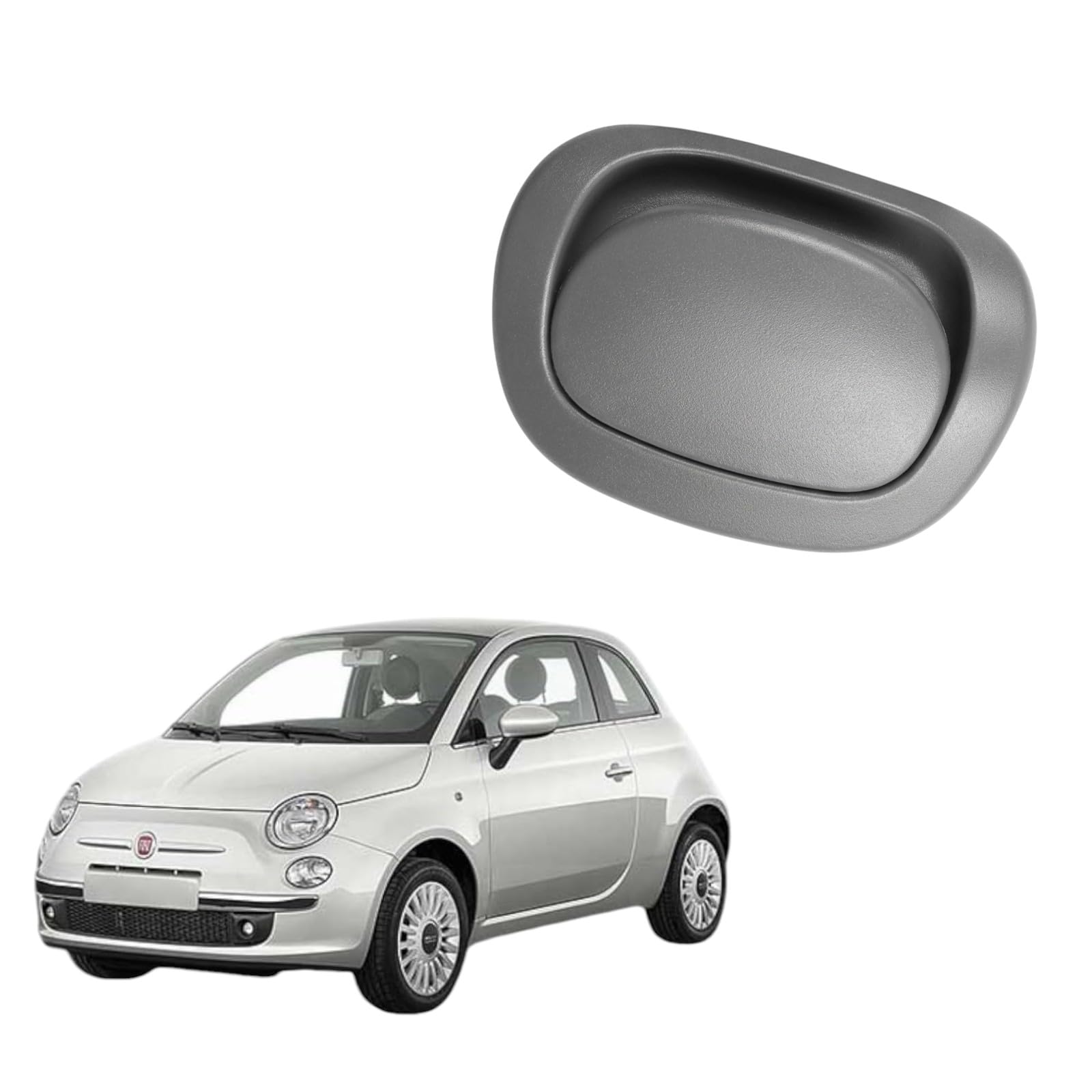 Maniglia NERA Ribalta Schienale Sedile per 500 dal 2007 in poi (no Abarth) - Compatibile, Non Originale (Sinistra - Lato Guida)