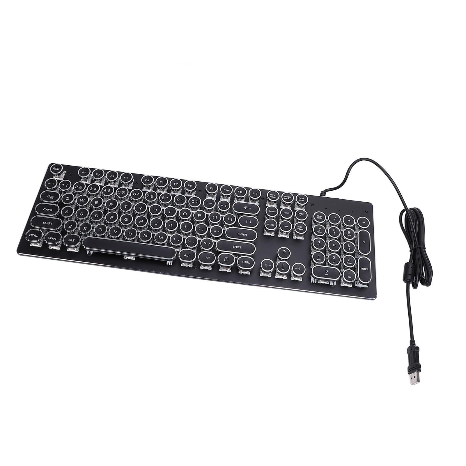 Klawiatura do Gier Blue Switch z Podświetleniem RGB 104 Klawisze Przewodowa Klawiatura Mechaniczna USB dla 7 8 10 XP dla OS X PC Laptop Entuzjastów Gier (BLACK)