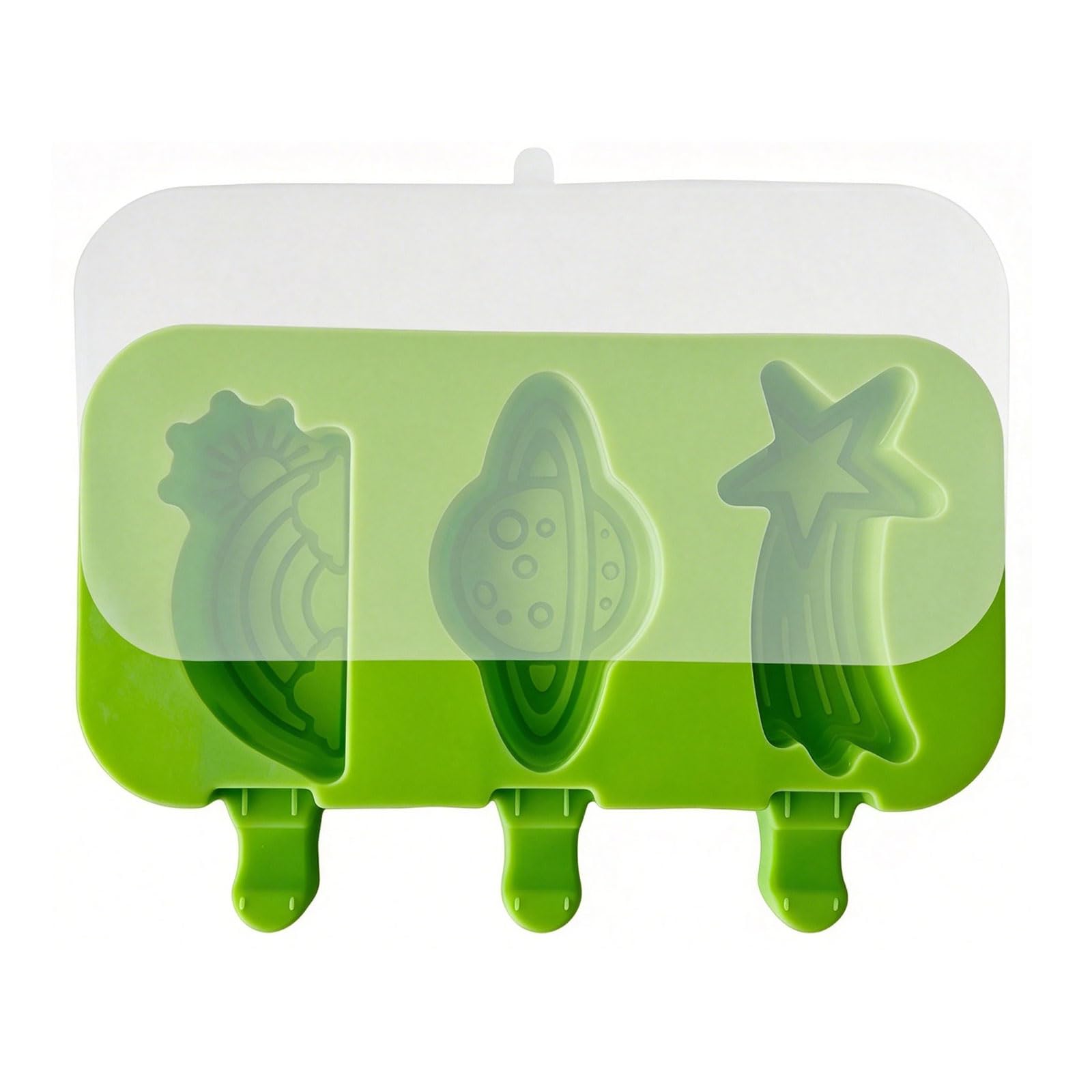 Mekalero Silicone Ice Cream Molds Set Easy Release Design and Fun Shape Popsicles Maker Cheese Stick Dessert Mold Silicone Popsicles Mold
