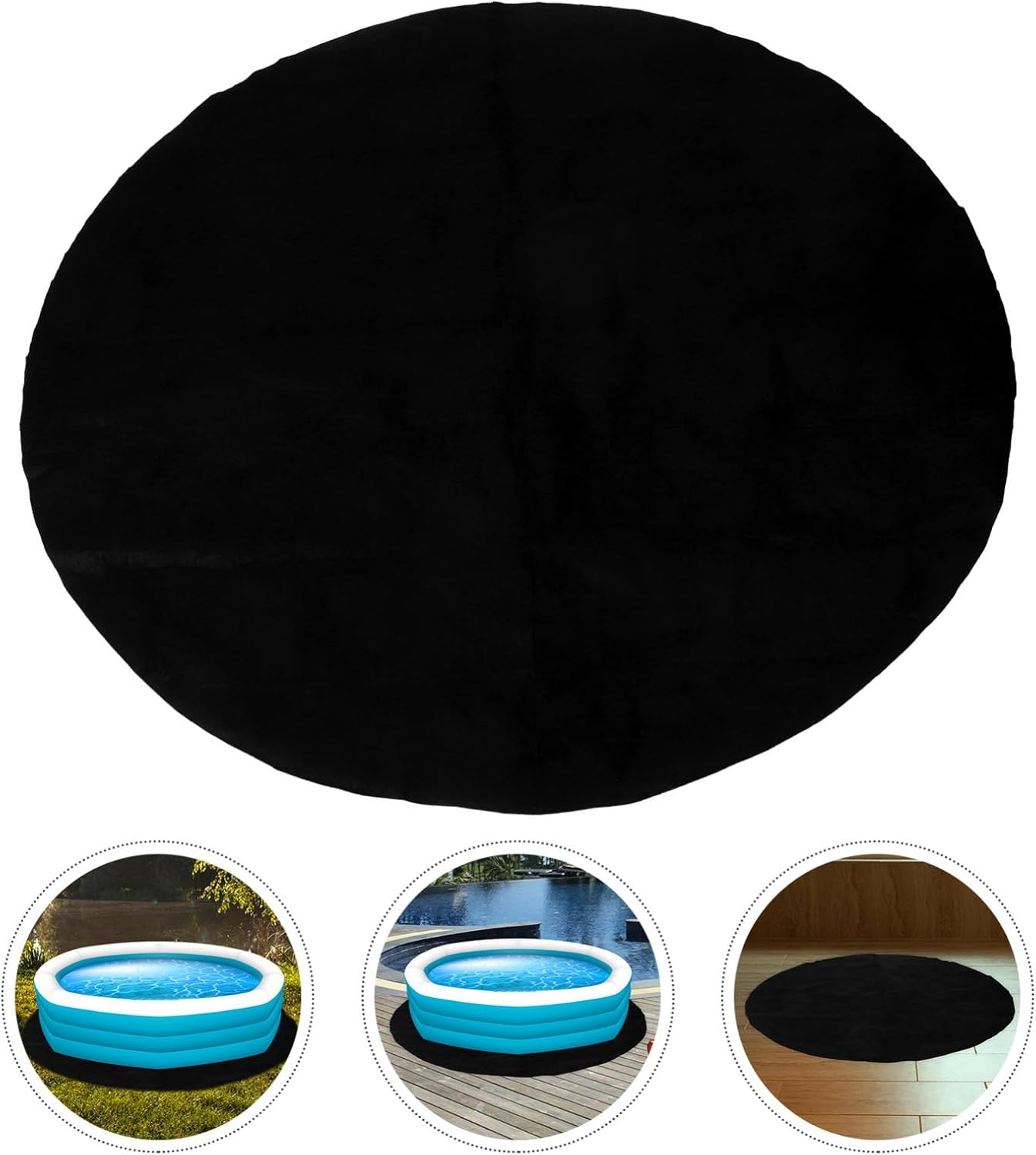 BESPORTBLE Hot Tub Non- Comfort Pad and Absorbent Round Rug Thick Protective Mat for Inflatable Pools for Stability and Noise Reduction