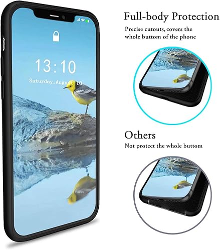 Miniatura 3 de K TOMOTO Compatible con iPhone Xs Max de 6.5 pulgadas, funda de goma de gel de silicona líquida con forro de tela de microfibra suave, funda