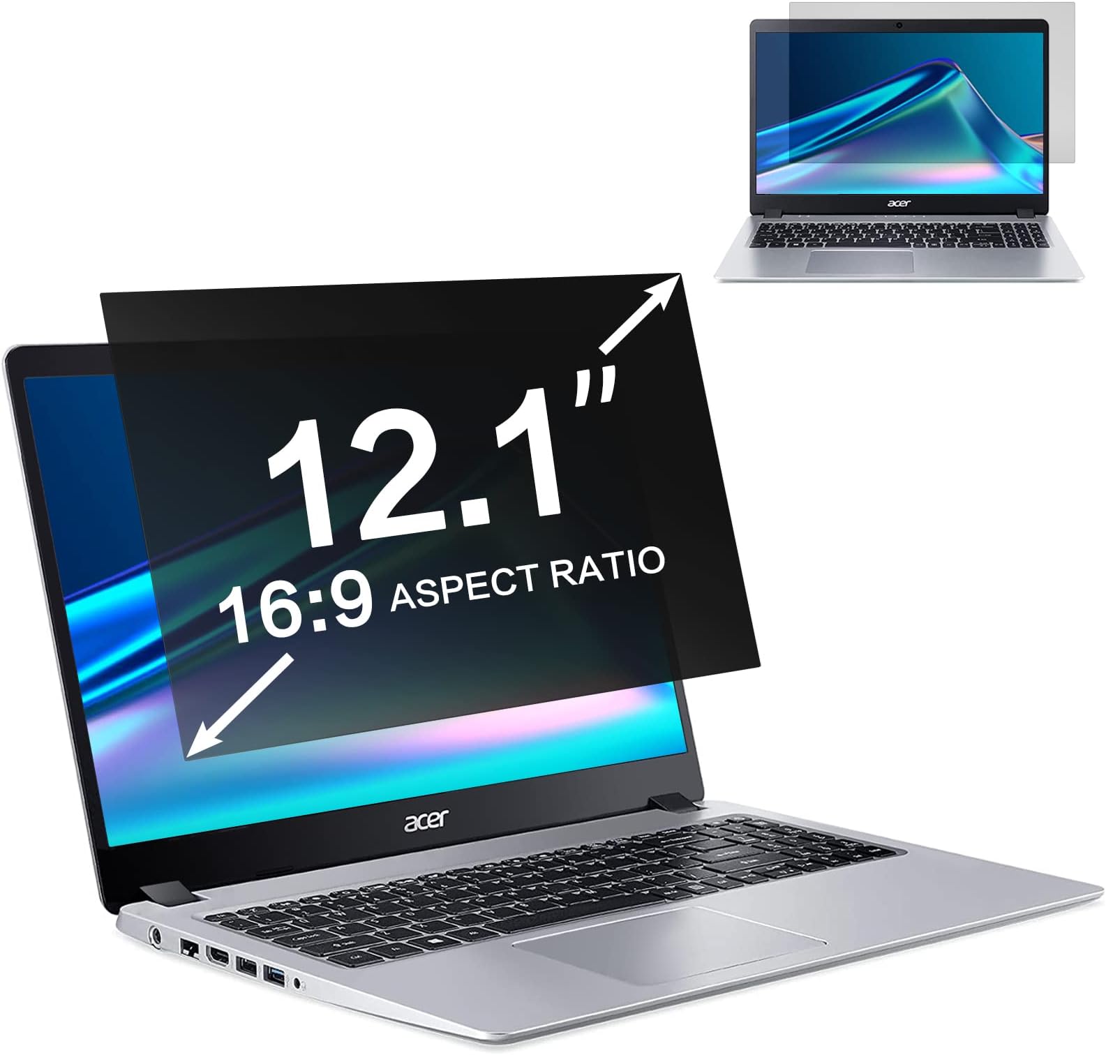ZOEGAA 12.1 Inch Laptop Privacy Screen Protector Compatible With HP/Dell/Asus/Acer/Sony/Samsung/Lenovo/Toshiba/,16:9 Aspect Ratio 12.1 Inch Privacy Screen Filter