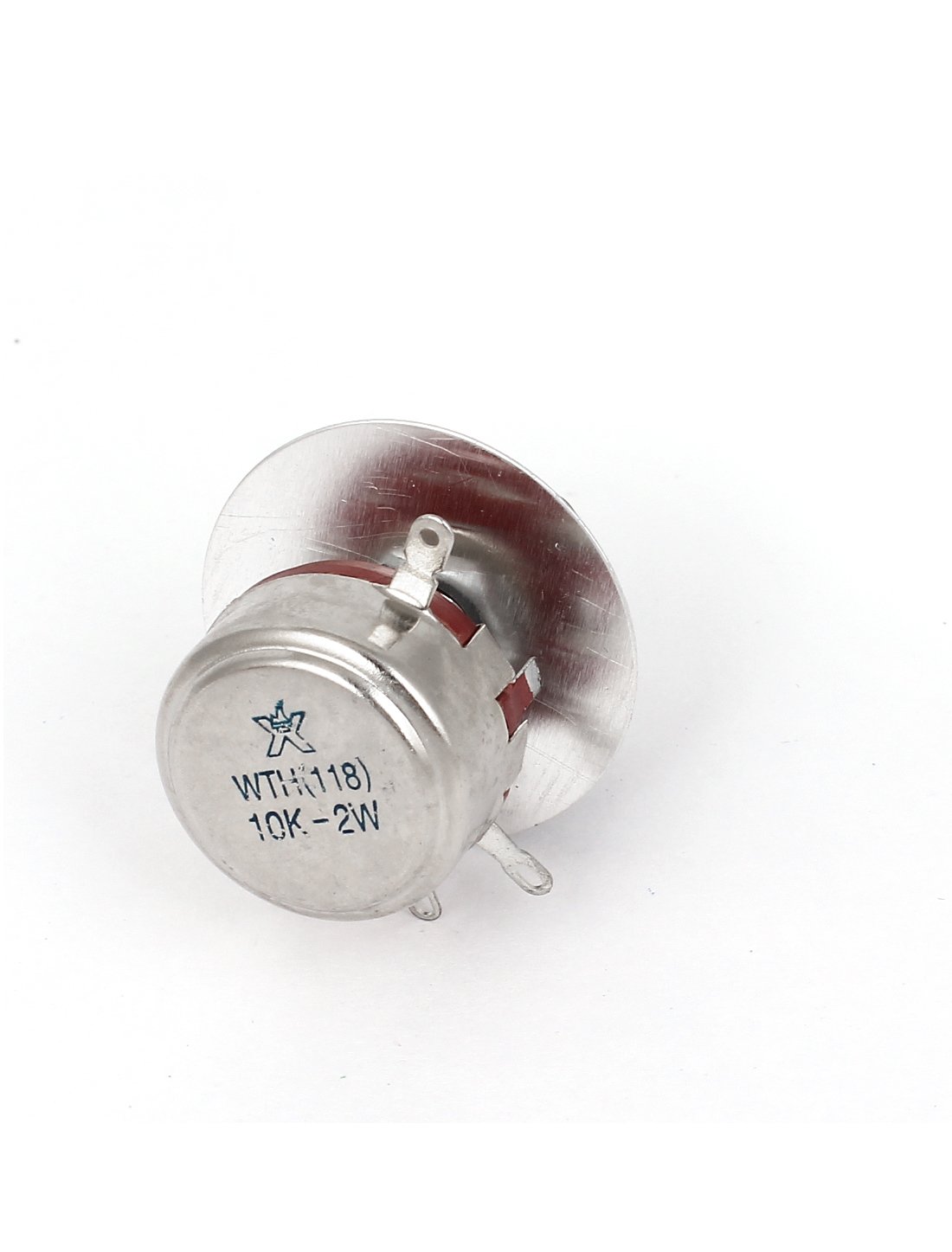 sourcing map WTH118-1A 2W 10K OHMS Potentiomètre Rotatif carbone coniques Pots Pellicule avec cadran réglage