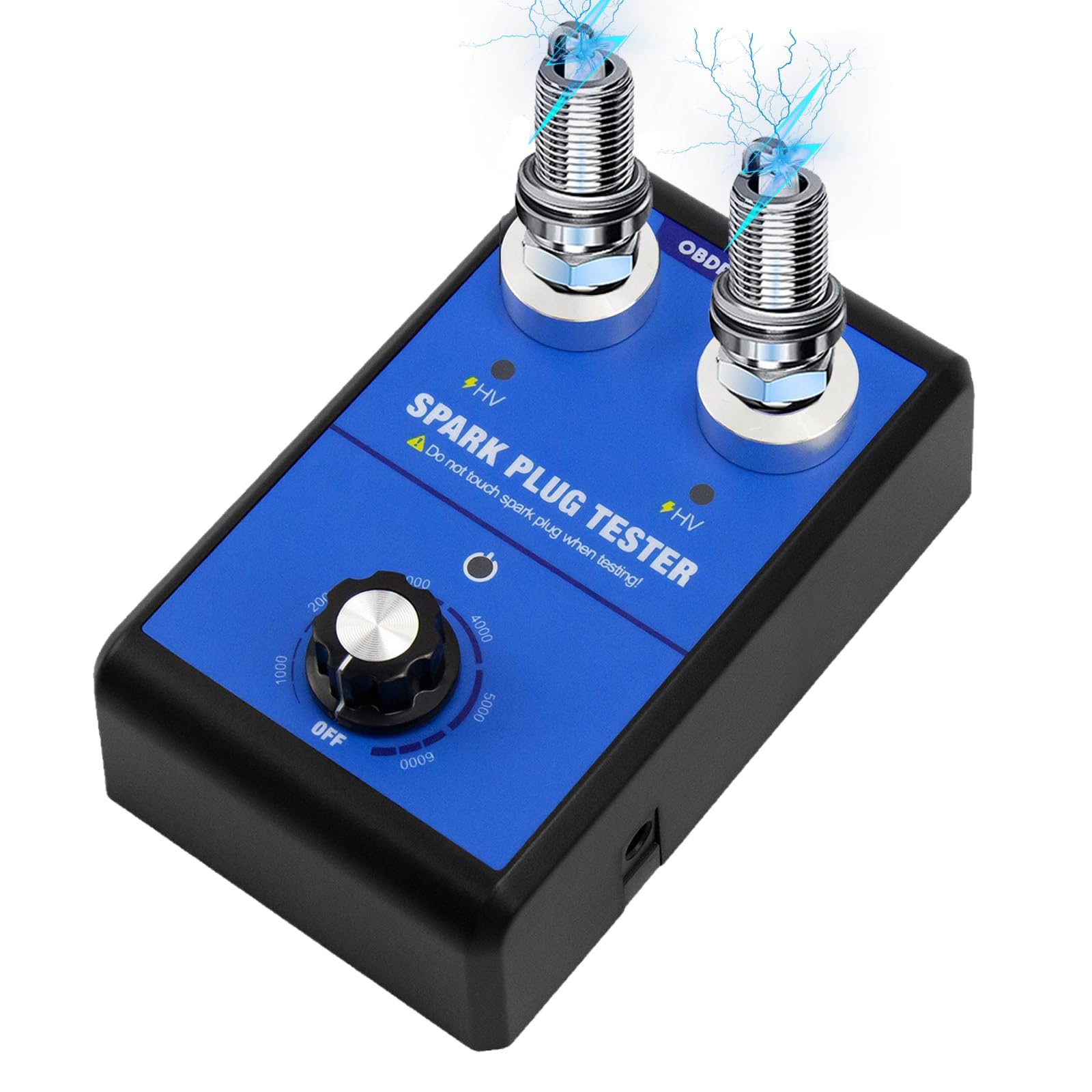 Spark Plug Tester Tool for All Engines Vehicles Car Automotive Ignition Testers Engine Ignition Coil Tester 0 to 6000rpm with Dual Holes 13MM Spark Plug Socket