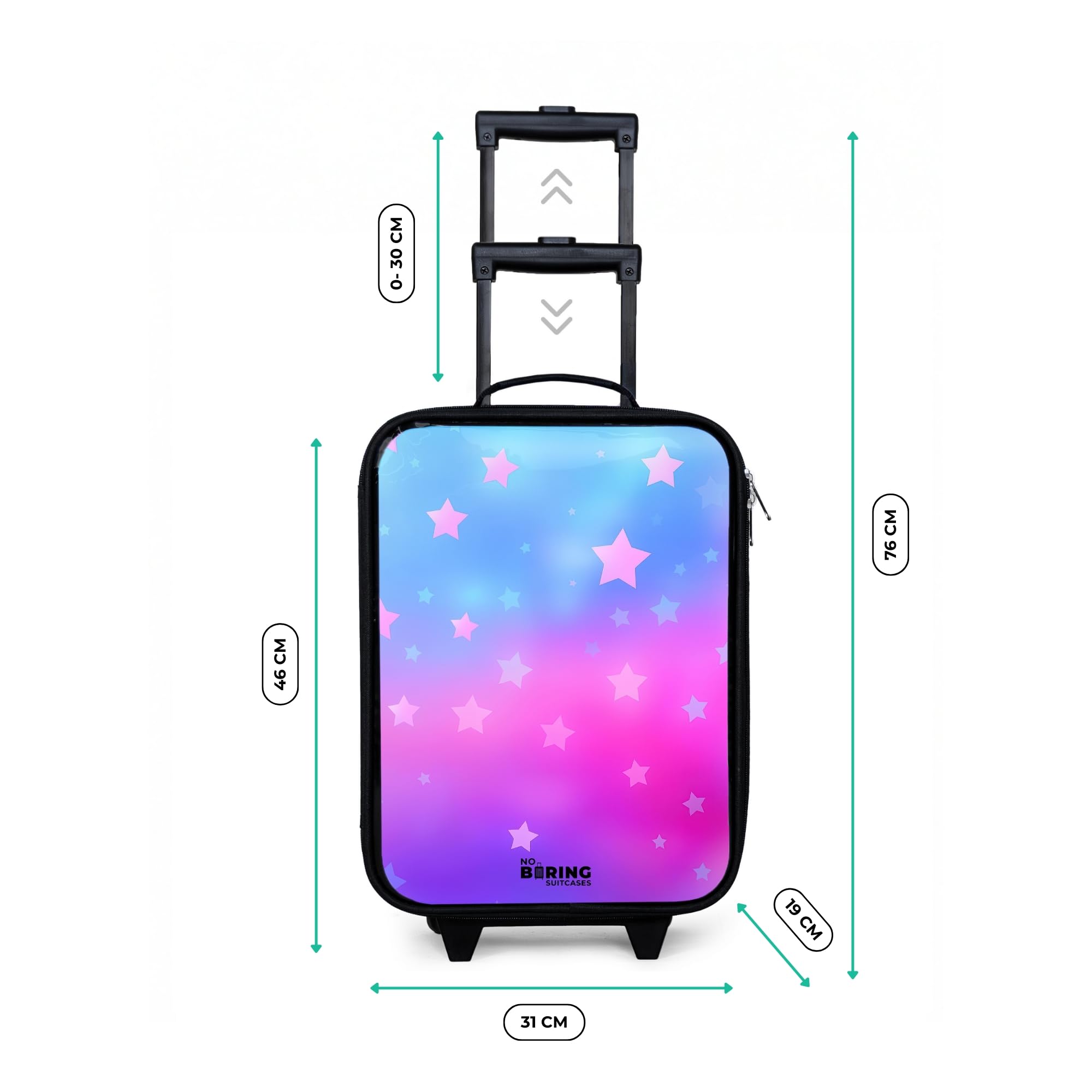 NoBoringSuitcases© Maleta Infantil Compacto Maletas De Viaje Cabina Trolley