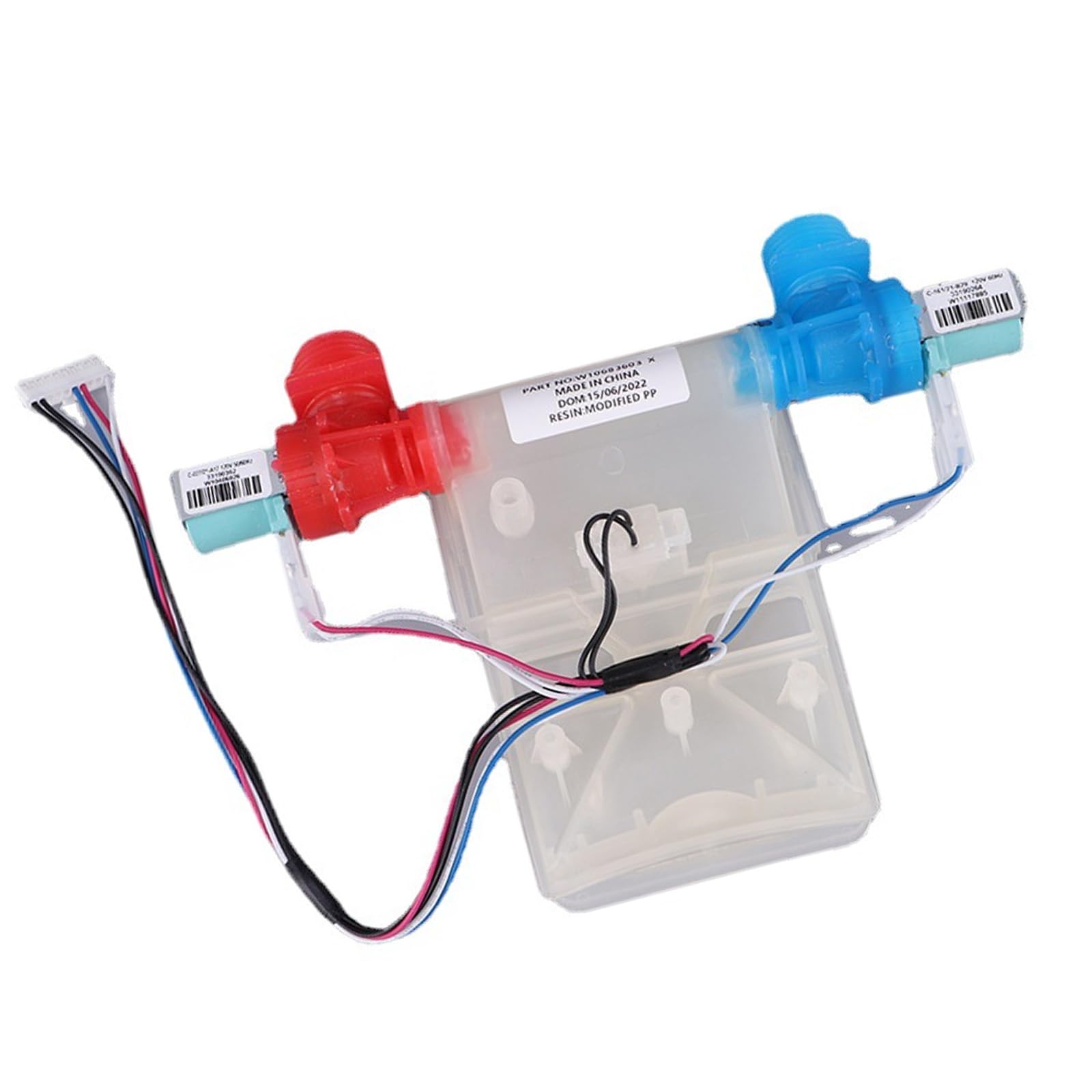 Shurhome Hot Cold Water Regulator Assembly with Thermistor Transducer for Multiple Washer Models ABS Permanent Water Entrance Regulator