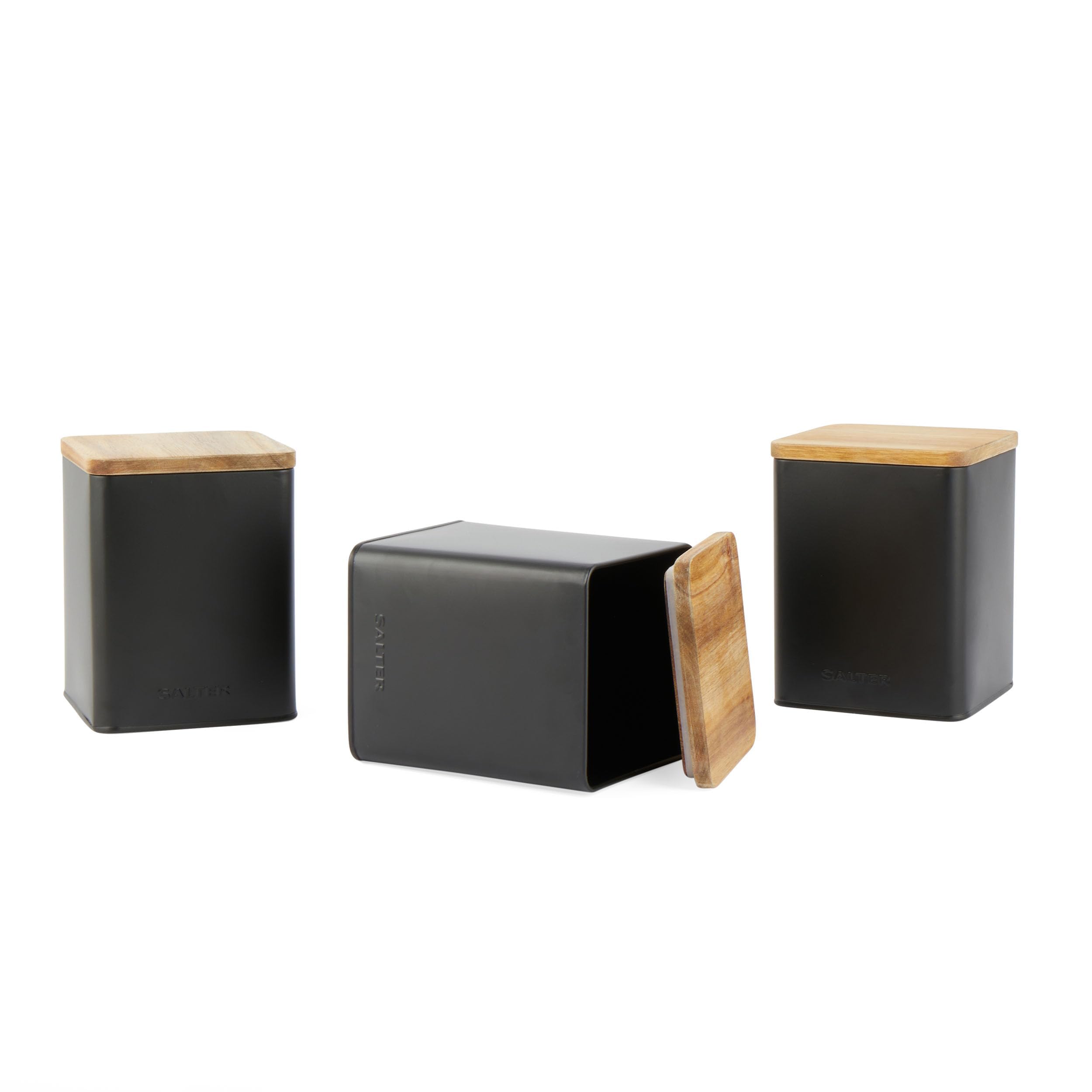 Salter BW12898EU7 Toronto 3-Piece Canister Set, Tea, Coffee, Sugar Storage Canisters, Powder-Coated Matt Finish - Image 4