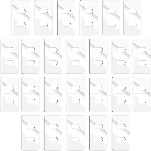 25 juegos (50 piezas) de pestañas de reparación de persianas verticales transparentes de doble cara, kit de reparación de persianas verticales