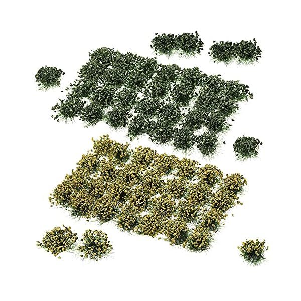 Cayway 4 Stück Static Grass Tuft Selbstklebende Statische Grass Statisches Grasbüschel Miniatursträucher Büsche und… – Bild 4