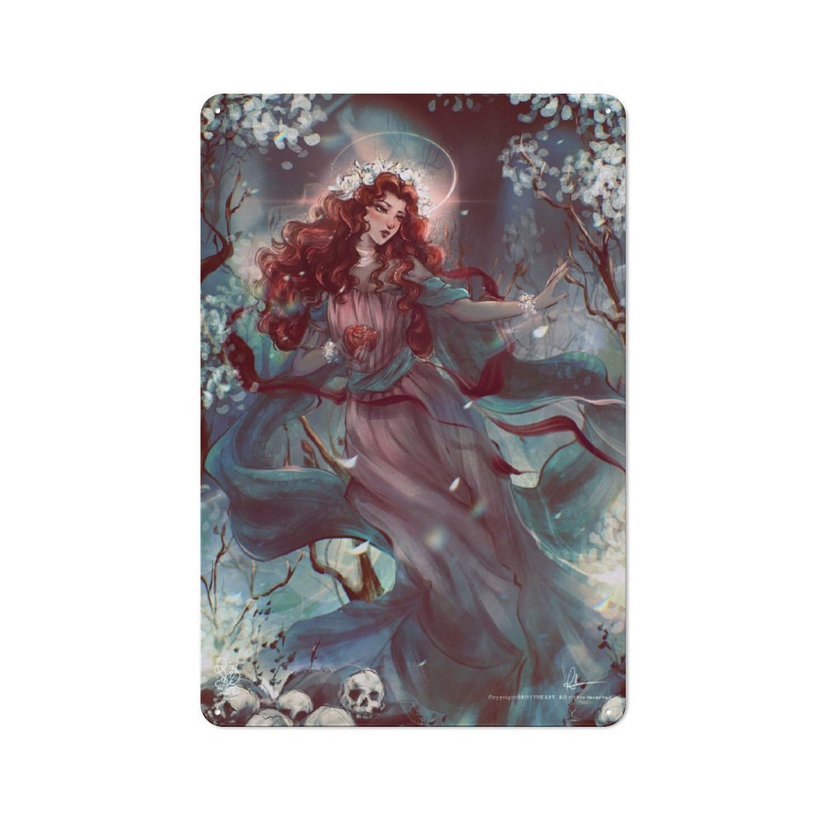 Nostalgic Persephone Decorative Tin Plaque 30x20cm, Classic Pub Decor for Diner, Restaurant, Shed Or Kitchen