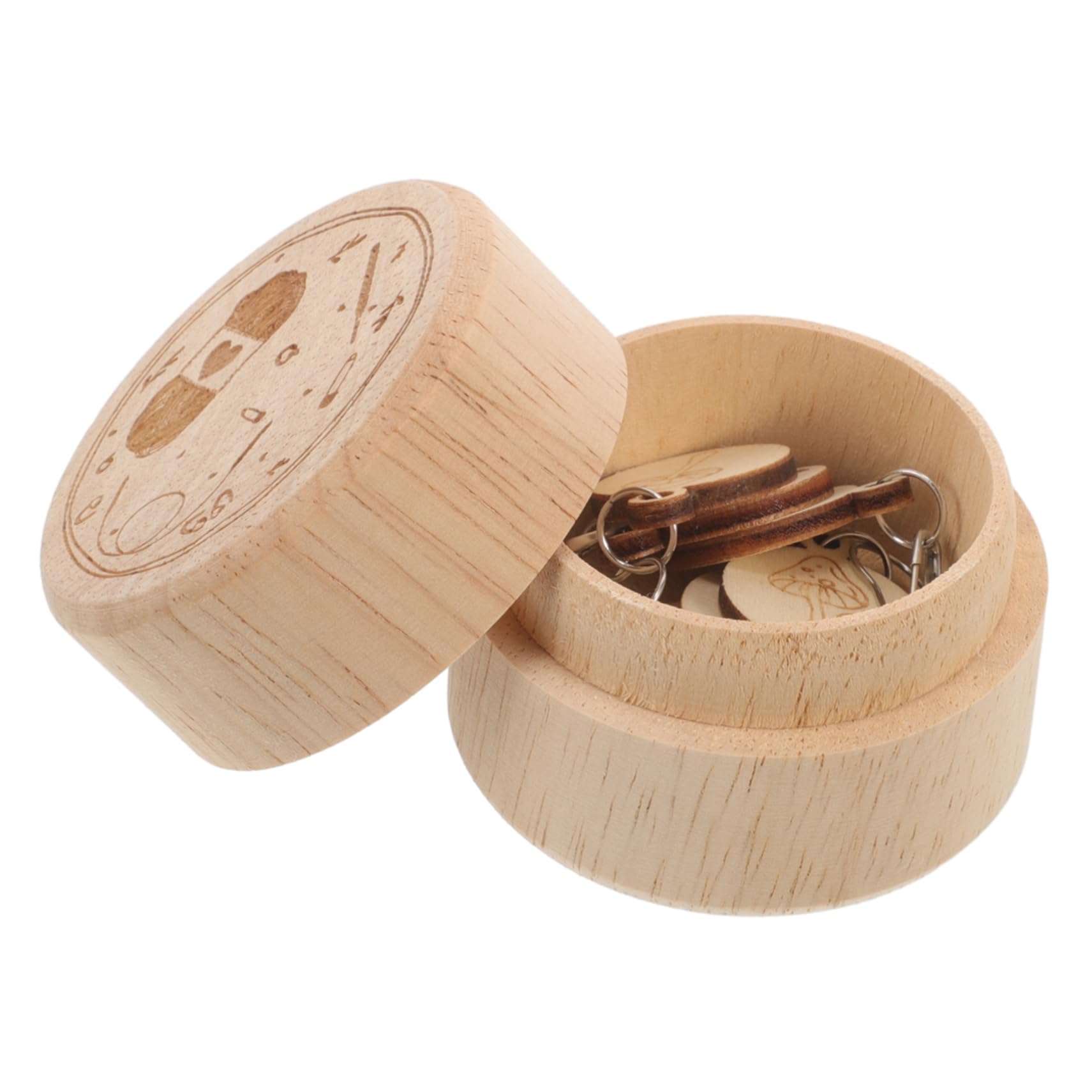 Housoutil 5 Juegos Marcadores Madera con Caja de Almacenamiento para Tejer y Ganchillo de Marcadores Circulares