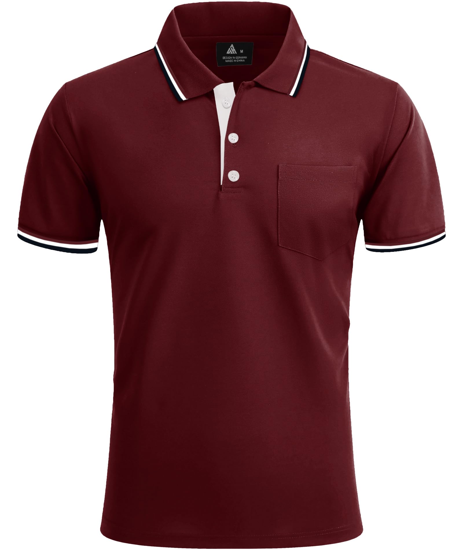 ZITY Polo para Hombre Paquete de 5 Polo Manga Corta Camiseta Golf Trabajo Transpirable Camiseta Informal con Bolsillo Verano 5 Pack T Shirt para Vacaciones - 3