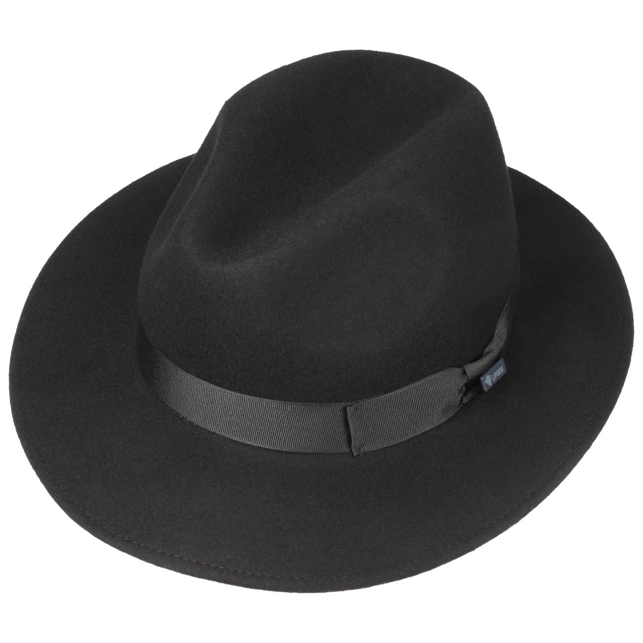 LIPODO New York Cappello Traveller Feltro di Lana Fascia Unicolore Made in Italy Unisex Estate Inverno