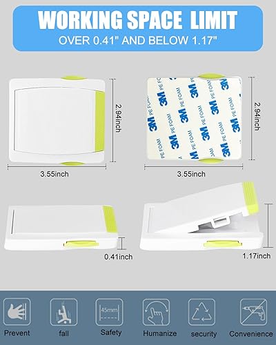 Miniatura 5 de Cerradura de puerta corredera, cerraduras de seguridad a prueba de niños para puertas de vidrio, armarios y armarios (apto para espacios de trabajo