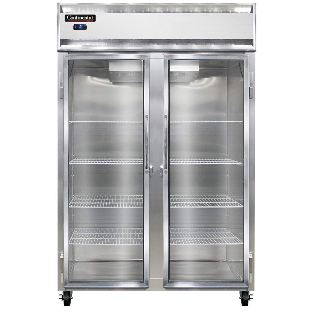 2FS-SS-GD Two Section Reach In Glass Door Freezer by Continental Refrigerator – Commercial Grade