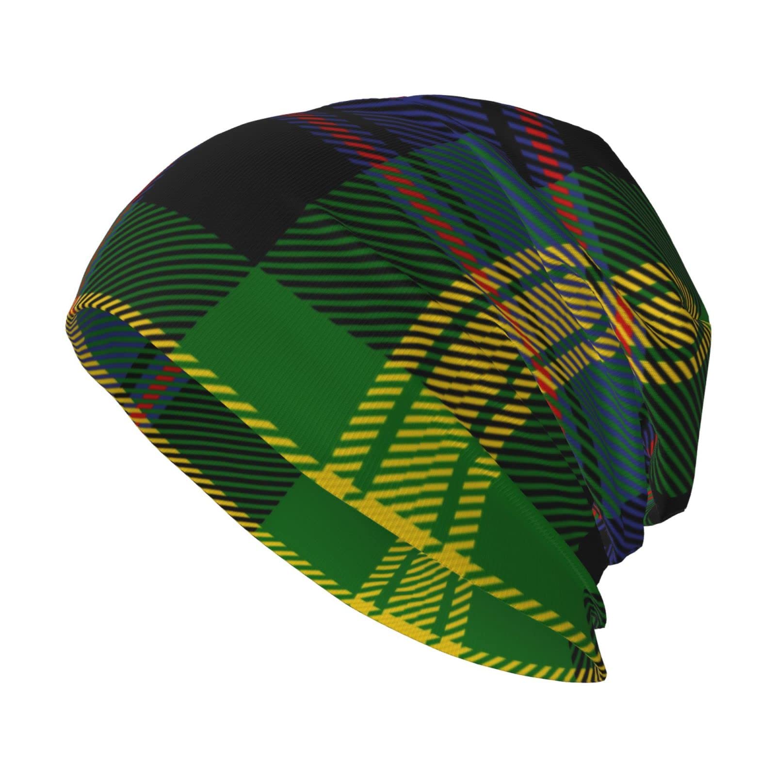 Oudrspo Unisex Beanie Hat Scottish Clan Webster Tartan Plaid Warm Slouchy Knit Hat Headwear Gift for Adult