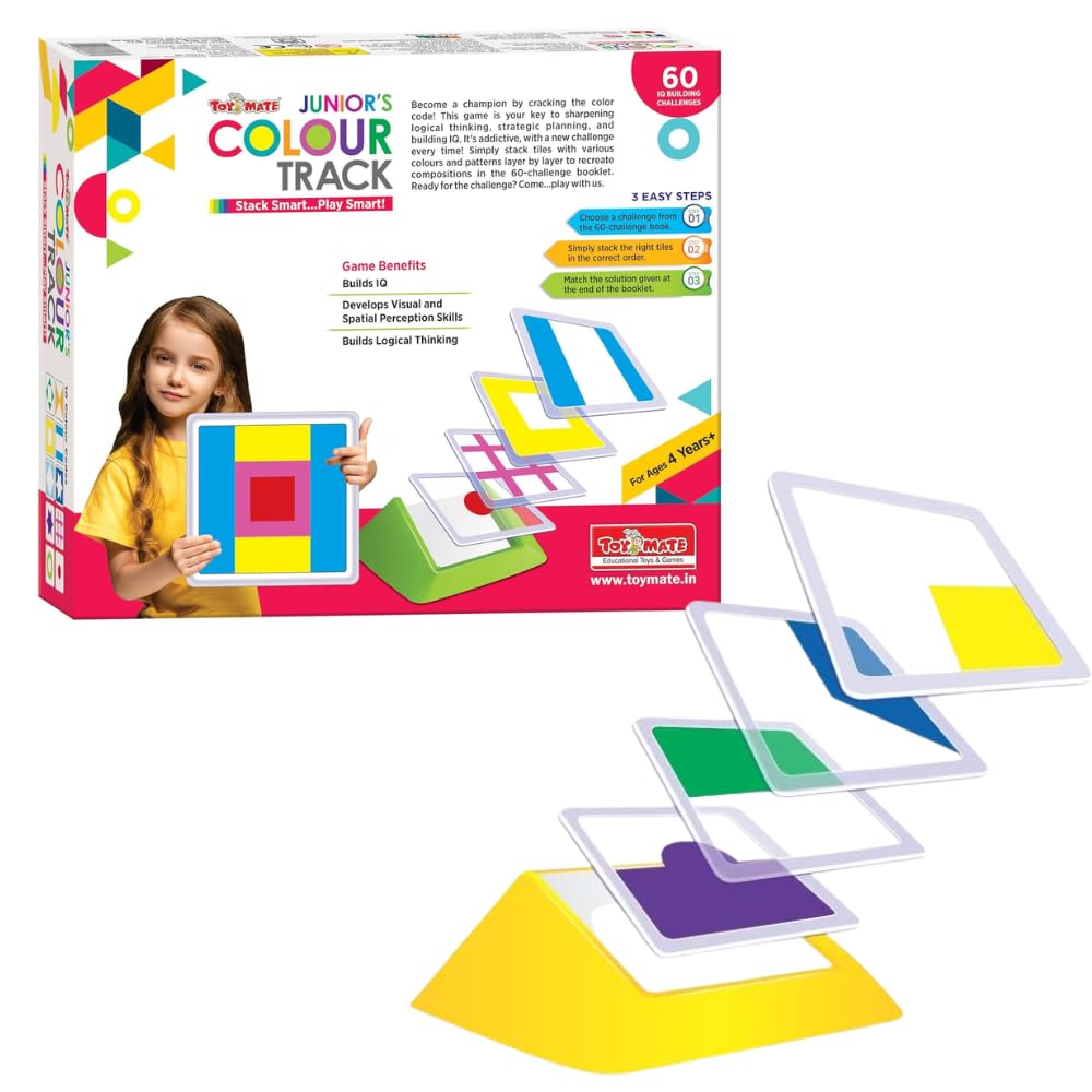 Toymate Colour Track Junior- Fun 60 Challenge IQ Building Activity Game for Age 3 to 5 Years-picture-15