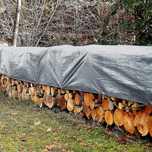 LuxusKollektion Campingstuhl Abdeckplane 2x2m Wasserdicht Grau/Schwarz