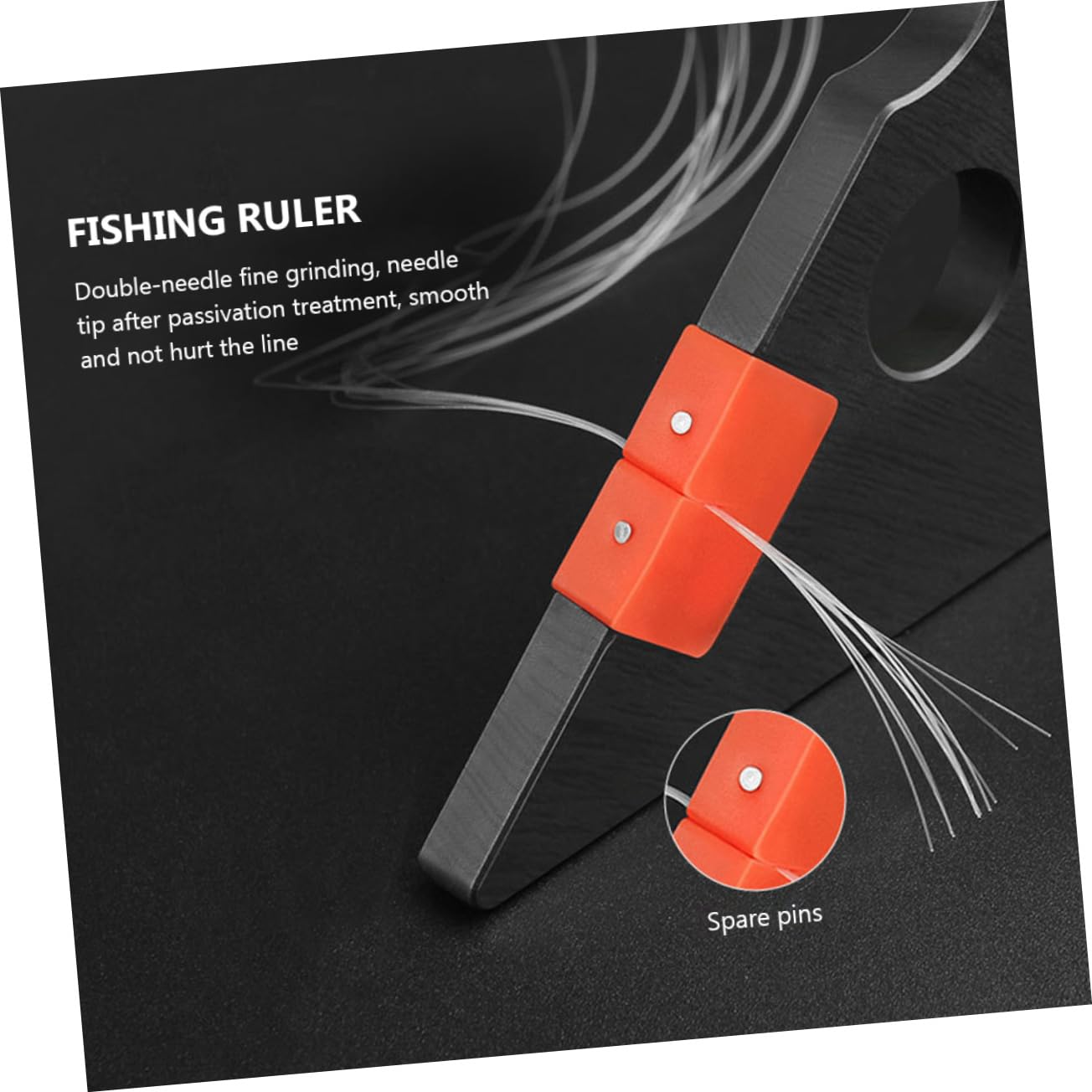 HANABASS Angelschnur-Knoter Entfernungsmaßlineal für Angelschnur magnetisches Werkzeug Fishing Tackle Fishing Accessories Angelleine Angelschnur messen Lineal Angelzubehör Plastik