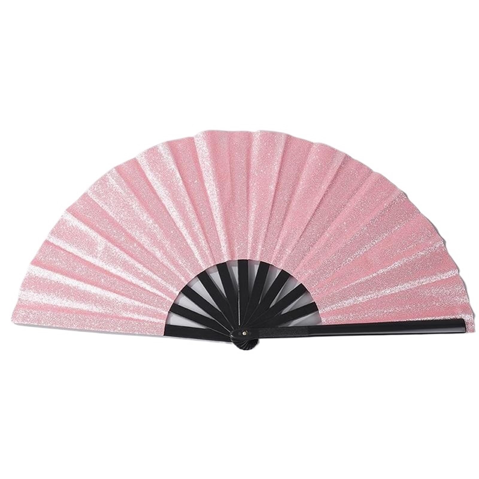WLIHDB 10Pcs Glitter Folding Hand Fan,Large Rave Clack For Party for Summer(Color3)