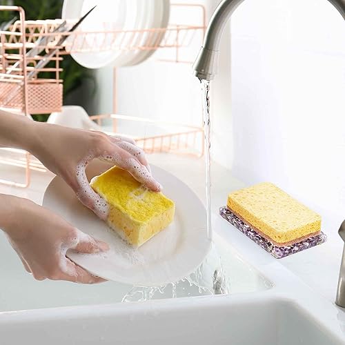 Miniatura 5 de Jabonera rectangular hecha a mano con piedras para decoración de ducha y baño, bandeja de jabón natural para mantener el jabón seco, accesorios de