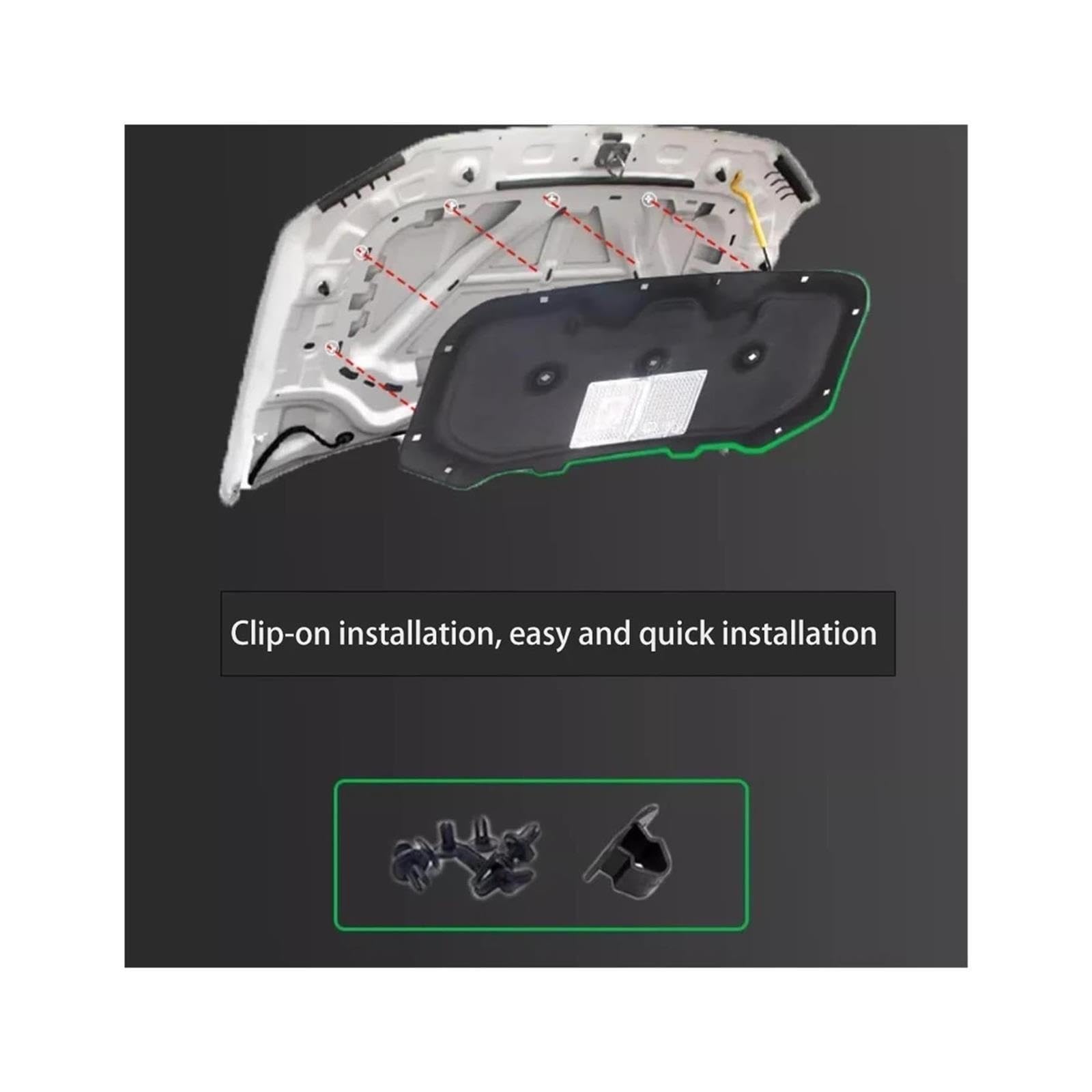 Tappetino isolante per cofano Per Peugeot Per 2008 2013 2014-2019