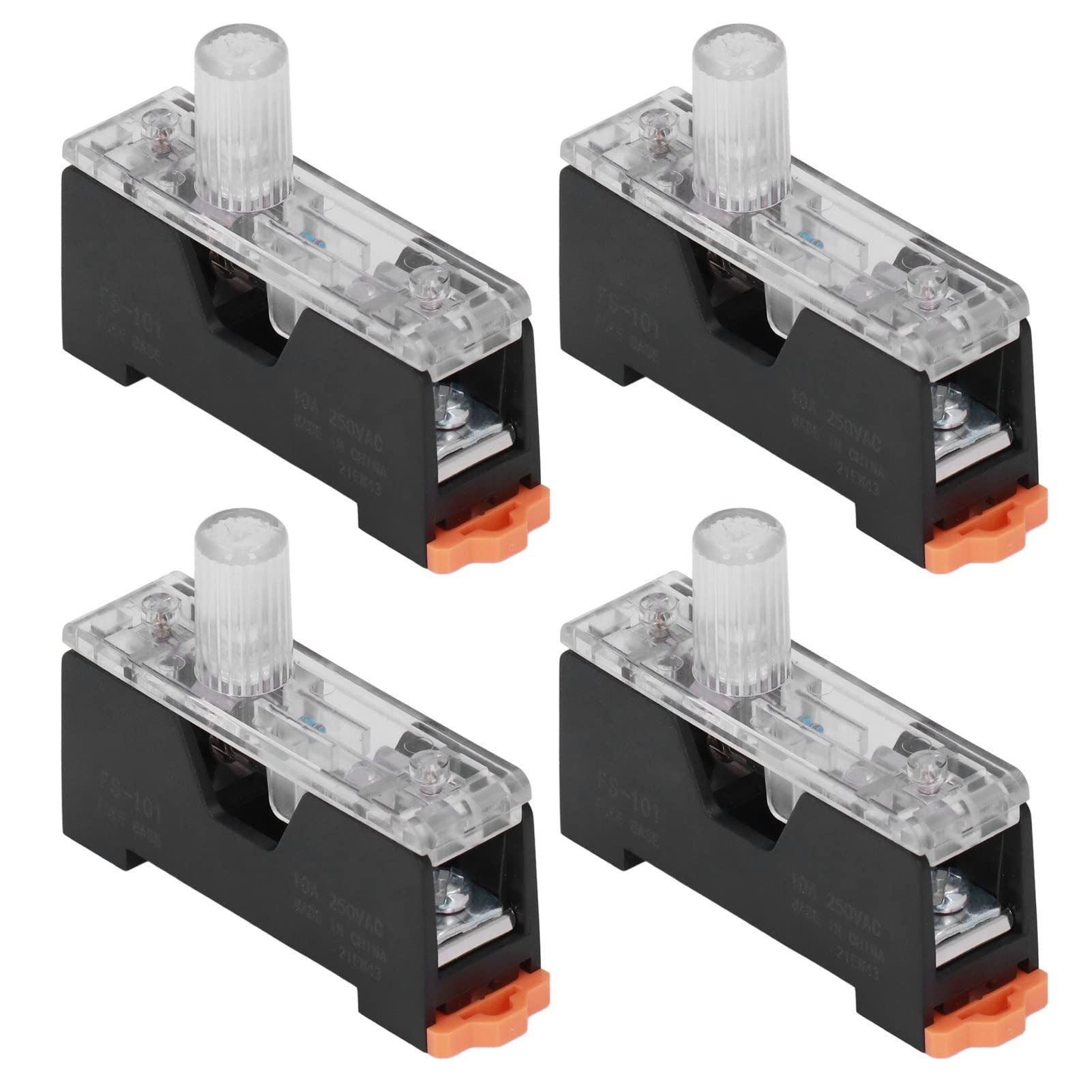 Porta Fusibile 20 Pc a Bassa Tensione 1 Supporto per Guida Involucro con Luce 10A 250 V FS - 101 6x30mm