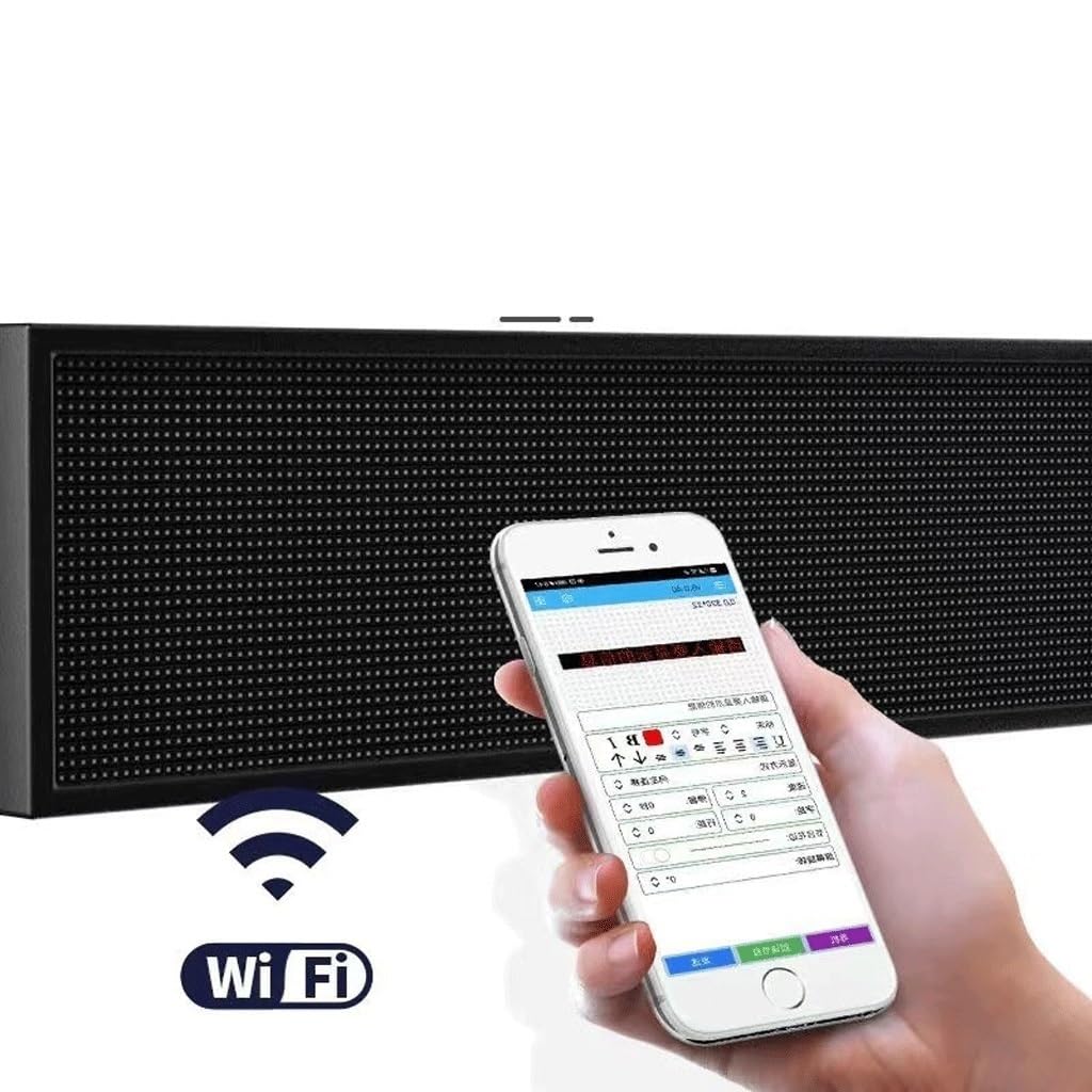 Kanduo JSY Letrero Luminoso Letrero LED programable for Exteriores, Pantalla electrónica con Pantalla LED de Desplazamiento Rotulo Led Programable (Size : 29x16cm)