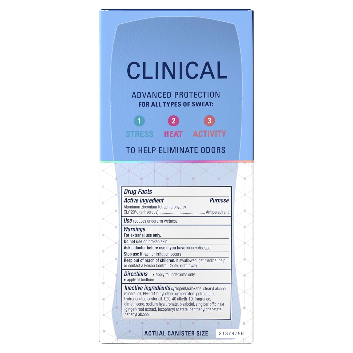 Secret Clinical Strength Invisible Solid Women's Antiperspirant & Deodorant Completely Clean Scent, 1.6 Fluid Ounce by Secret