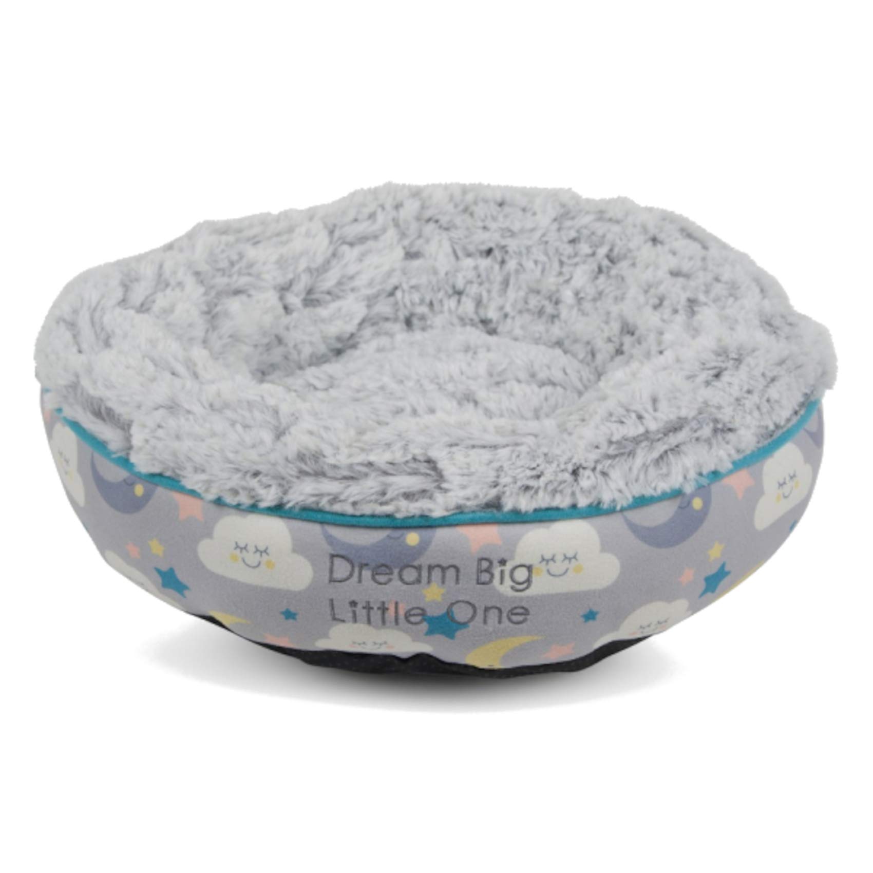 Petface (Little Petface) Round Donut Bed for Kitten, Cat or Puppy, Secure & Cosy Retreat for Smaller Pets, 45L x 45W x 12H cm