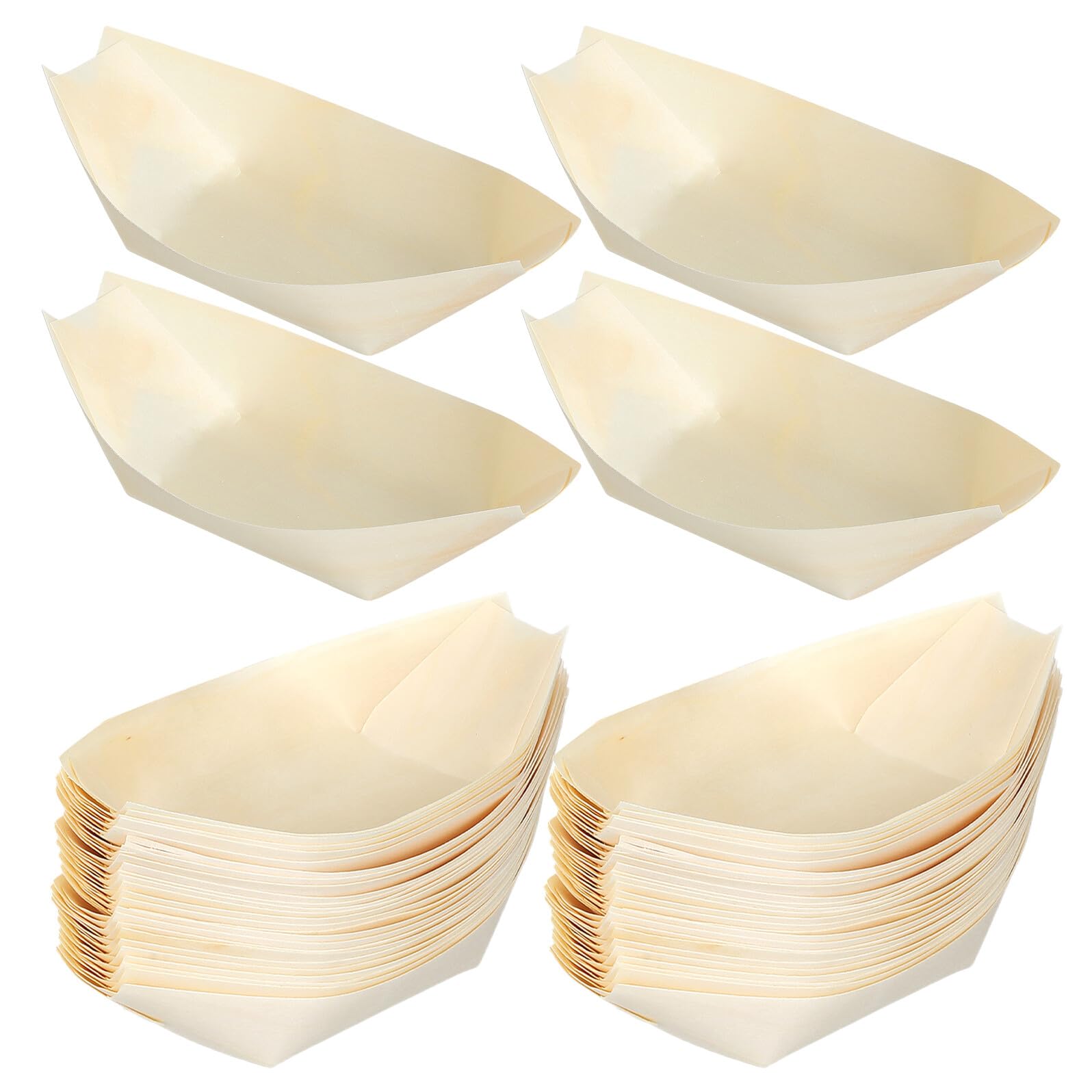 Plateau sushi japonais en bois forme bateau pour buffet | 250 pièces