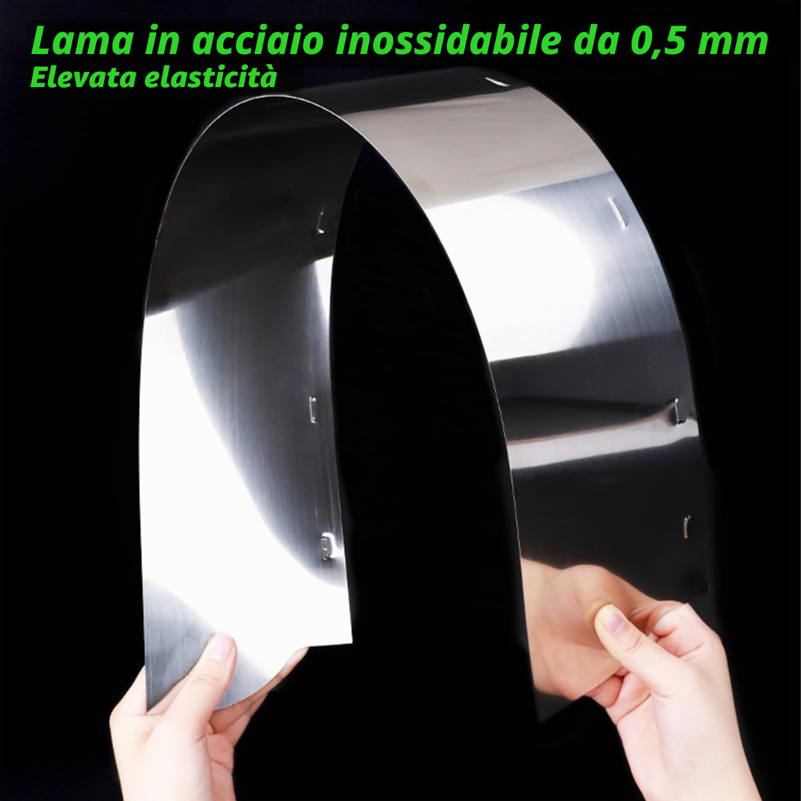3 Spatole Stucco 100+60+40cm Acciaio Inox 0,5mm Set professionale per cartongesso, lama in acciaio con impugnatura a Z, ideale per grandi superfici, stuccatura precisa e uniforme