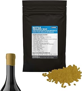 Carmel Bottle Sealing Wax Beads, Gold (1 lb), Fast-Melting & Hard-Setting Wax to Create a Secure Seal on Bottled Goods for Wine, Maple Syrup and Other Bottled Liquids