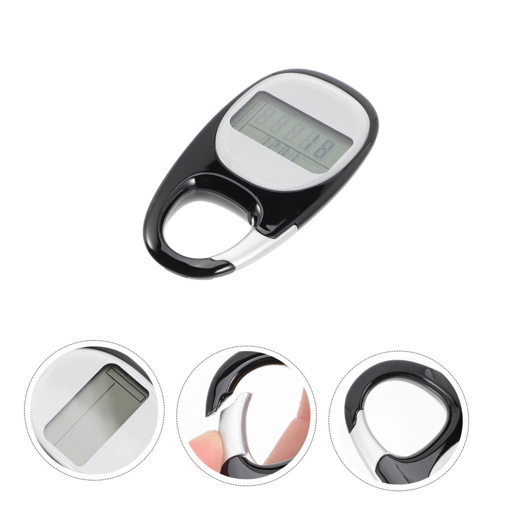 BESPORTBLE 3pezzi Contapassi Portatile Professionale Per Escursioni e Passeggiate Pedometer Con Display Facile Da Leggere e Sensore Avanzato Alta Precisione e Durata Della Batteria