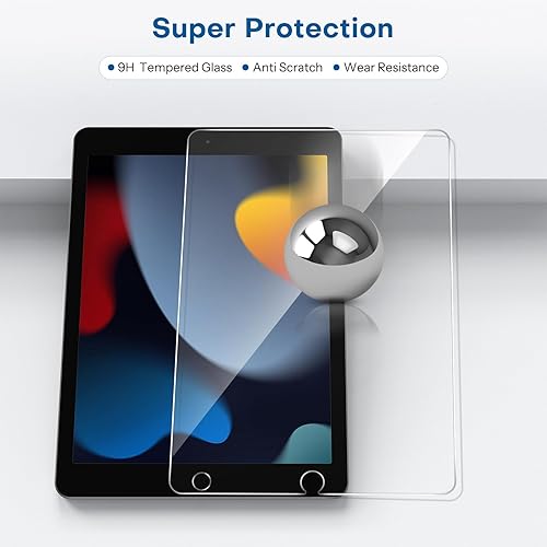 Miniatura 3 de SPARIN mica protectora para iPad Pro de 10.5 - Vidrio templado de doble protección, compatible con lápiz Apple, apto para funda, de borde redondo de