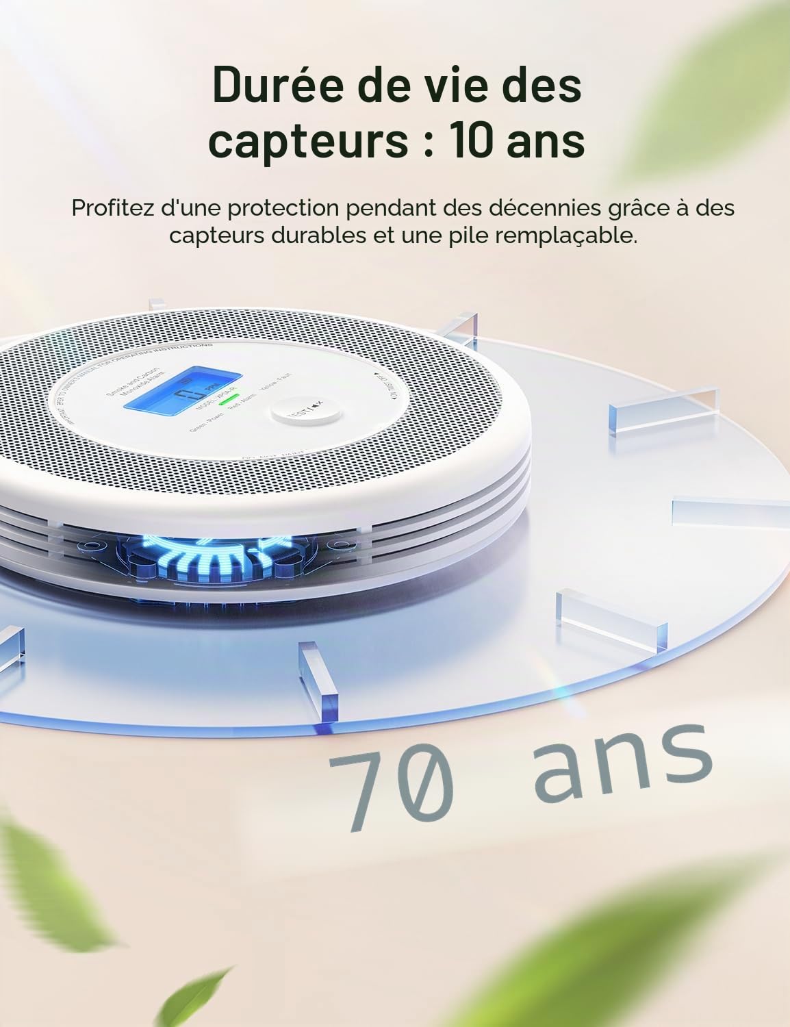 X-Sense XP0A-iR Détecteur de fumée et de monoxyde de carbone avec alarme vocale et annonce de localisation, Wi-Fi combiné pour 17 pièces définissables, compatible avec l'application de sécurité