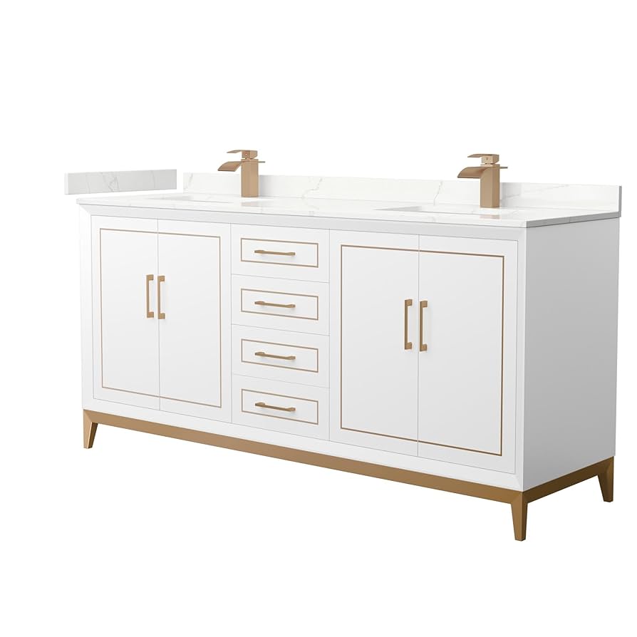 Wyndham Collection Marlena 72 Inch Double Bathroom Vanity in