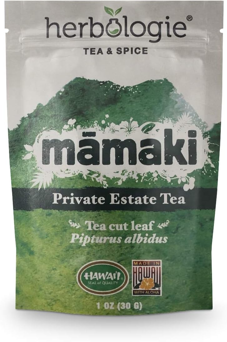 Herbologie Mamaki Nettle Tea - Hawaiian Grown Herbal Detox Tea for Bedtime Relaxation, Boost Immunity & Manage Allergy Symptoms - Caffeine Free Loose Leaf Tea, 1 oz.