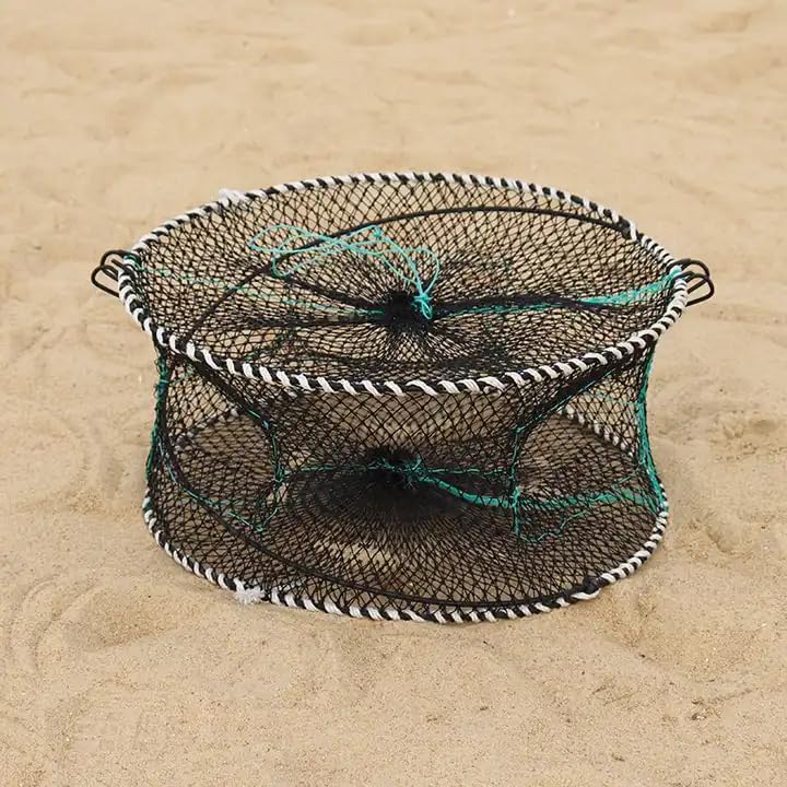 Crab Trap (6 Pack), 40 x 25cm(16 x 10in), 10mm(0.4in) mesh,Collapsible, can Also be Used as Crawfish, Shrimp, Fish, Bait Trap.