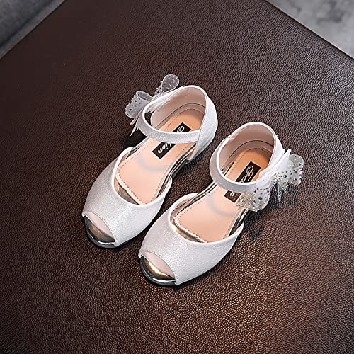 Toddler Sandals Children Shoes Summer Sandals Beach Outdoor Kids Shoes Girls Pretty Princess Shoes Soft Bottom Retro (B-White, 8.5 Toddler)3