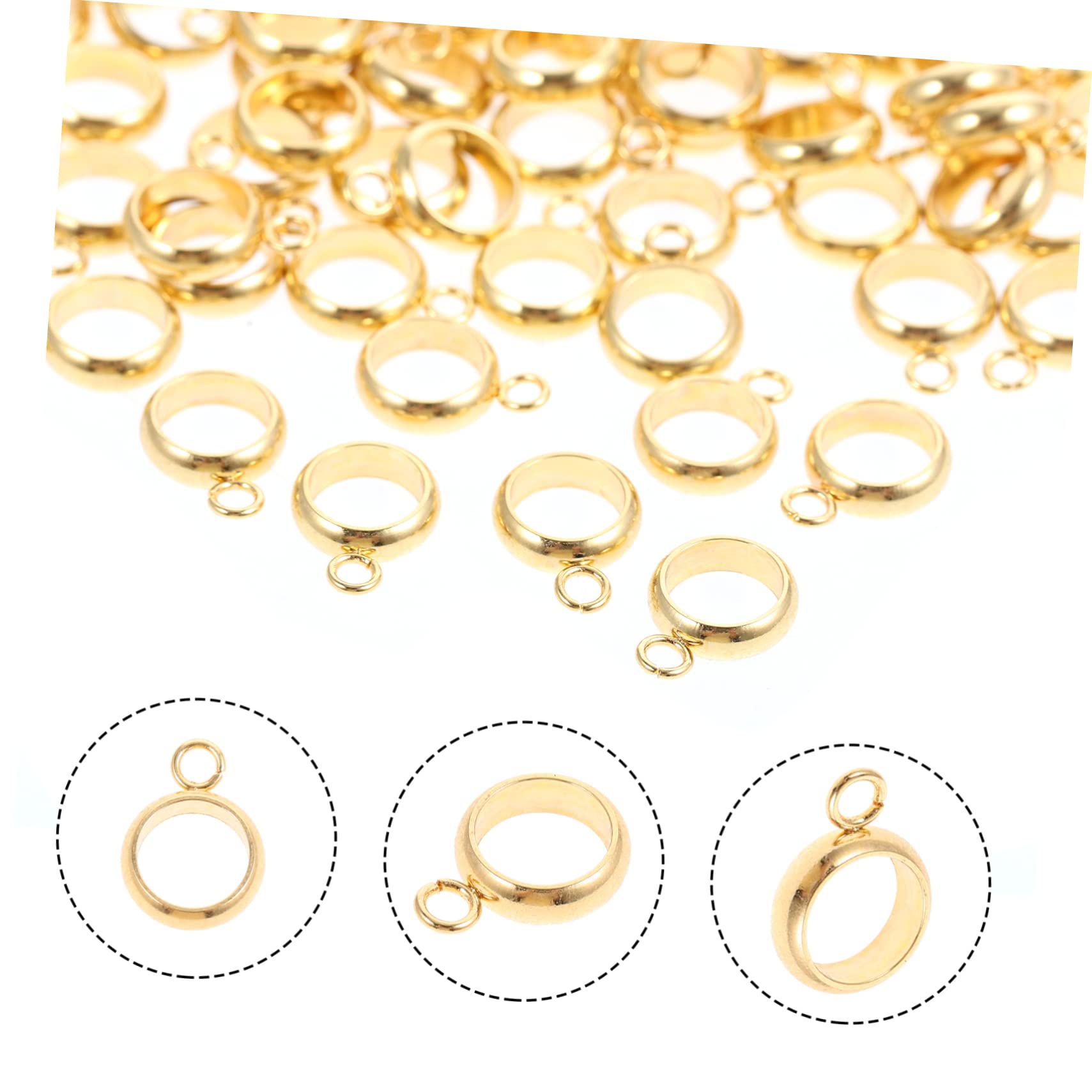 Perline Distanziatrici Fai da Te in Acciaio Inox Oro 100 Pezzi