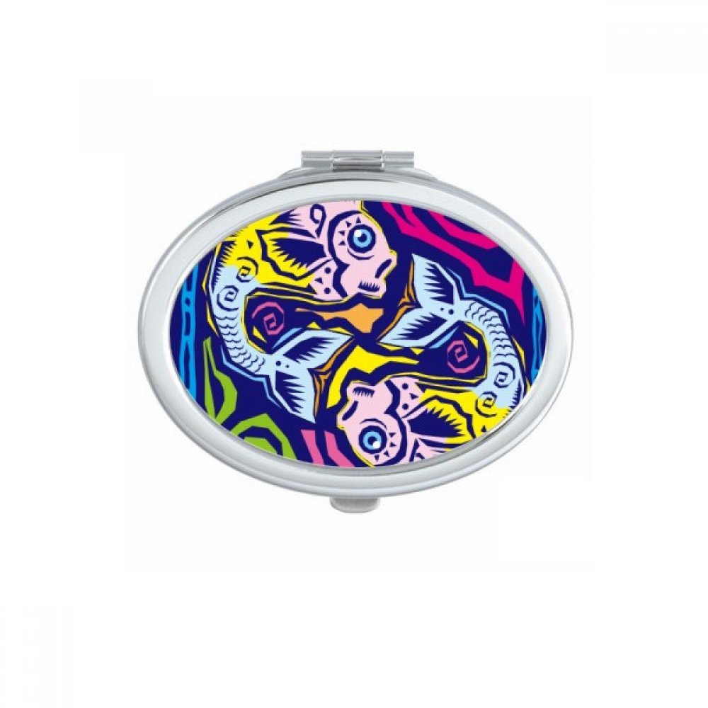 Miroir de poche portable Poissons mignon petit miroir main