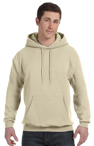 Hanes Heavyweight Hoodie For Men – Soft Cotton Pullover, Sand Color, Size Small